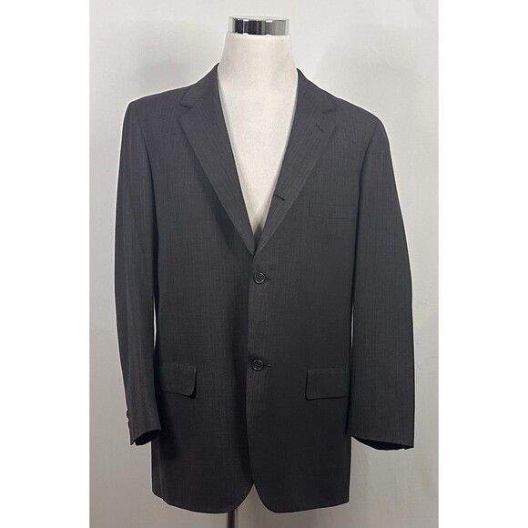 Brooks Brothers 44L Vintage Sport Coat Brown Red Striped Wool Three Button - Picture 2 of 7